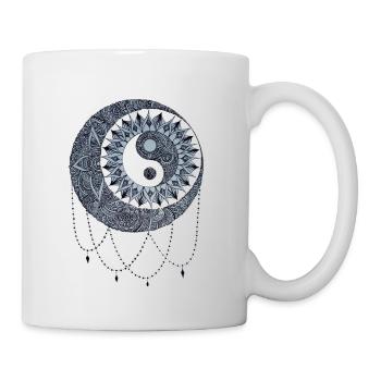 Lune et Sun Mandala - Mug blanc - blanc - Droite