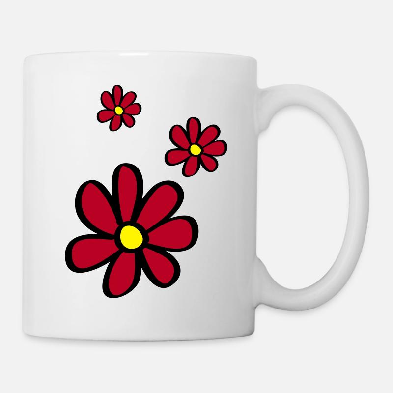 Blümchen - Tasse - Weiß