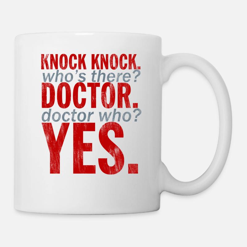 "Coup de coup Doctor Who?" Conception - Mug blanc - blanc