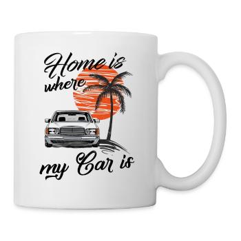 Home is where my car is W126 - Mug - white - Right
