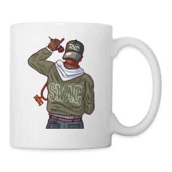 Rapper with gold chain and swag - Mug - white - Right