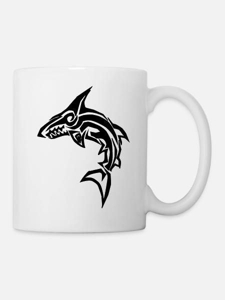 Tribal shark - Mug - white