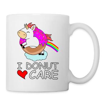 Je Donut soin arc licorne joli coeur doux - Mug blanc - blanc - Droite