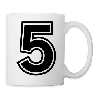 number_five - Mug blanc - blanc - Droite