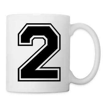 zwei - Tasse - Weiß - Rechts