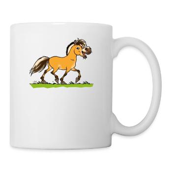 Cheval fjord fjord'midable (texte blanc) - Mug blanc - blanc - Droite