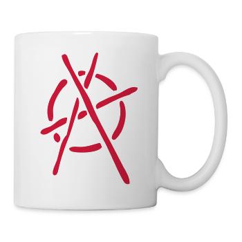 anarchy logo stencil - Tasse - Weiß - Rechts