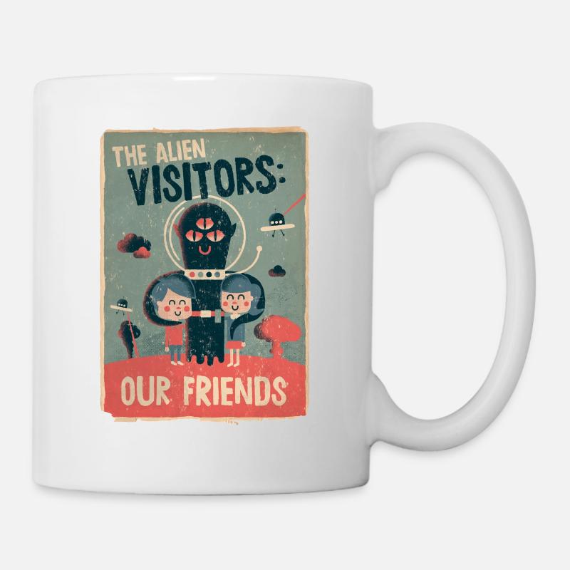 The alien visitors - Mug blanc - blanc