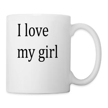 J'aime ma fille. idée cadeau - Mug blanc - blanc - Droite
