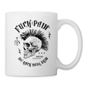 Fuck the Pain Skull logo - Mug blanc - blanc - Droite