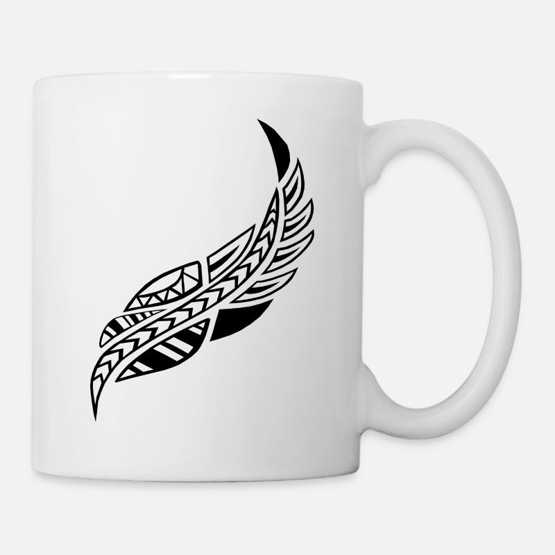 tribal feather - Mug - white
