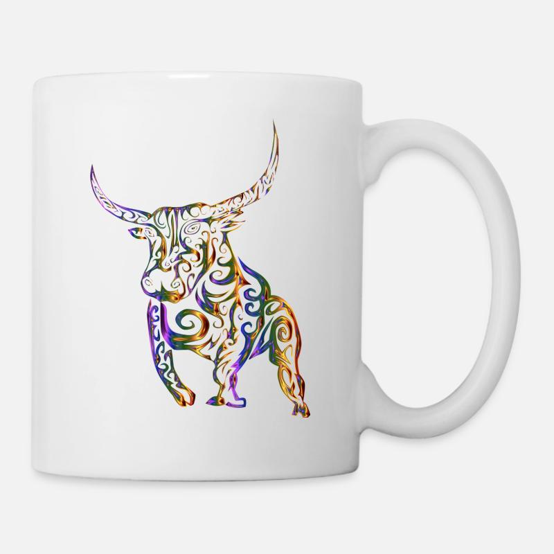 Taureau tribal - Mug blanc - blanc