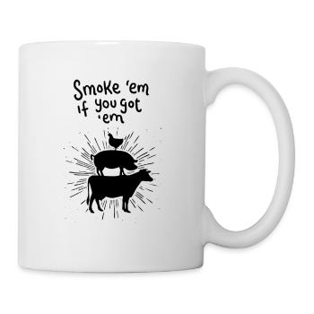 La viande est délicieuse - Mug blanc - blanc - Droite