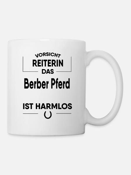 Berber Pferd Geschenk - Tasse - Weiß
