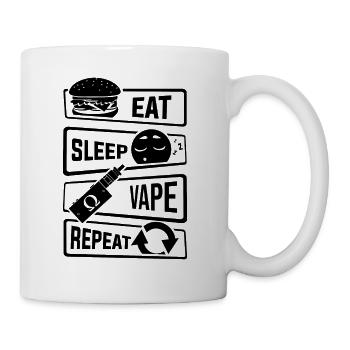 Eat Sleep Vape Repeat - Vaping Vapor Subohm Liquid - Mug - white - Right