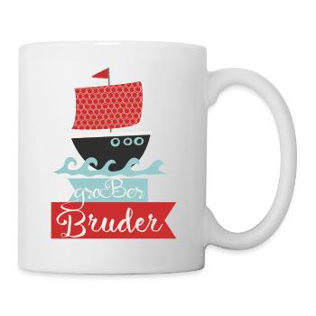 großer Bruder Schiff - Tasse - Weiß - Rechts