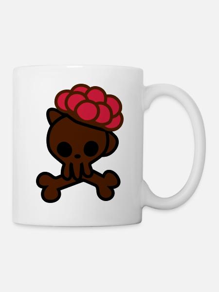 Totenkopf mit Bollenhut - Tasse - Weiß