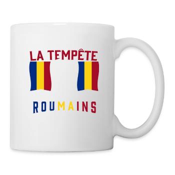 Tempête Roumains - Mug blanc - blanc - Droite