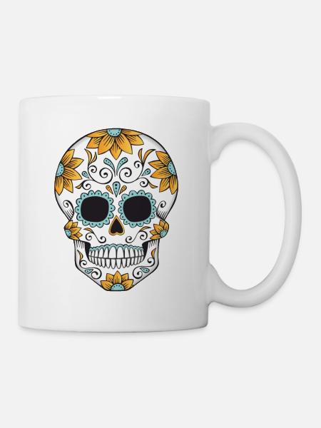 Zuckerschädel 03 - Tasse - Weiß