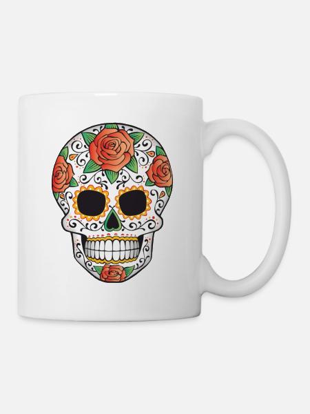 SUGAR SKULL 02 - Mug - white