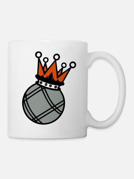 Krone König Krone Petanque boule1 - Tasse - Weiß
