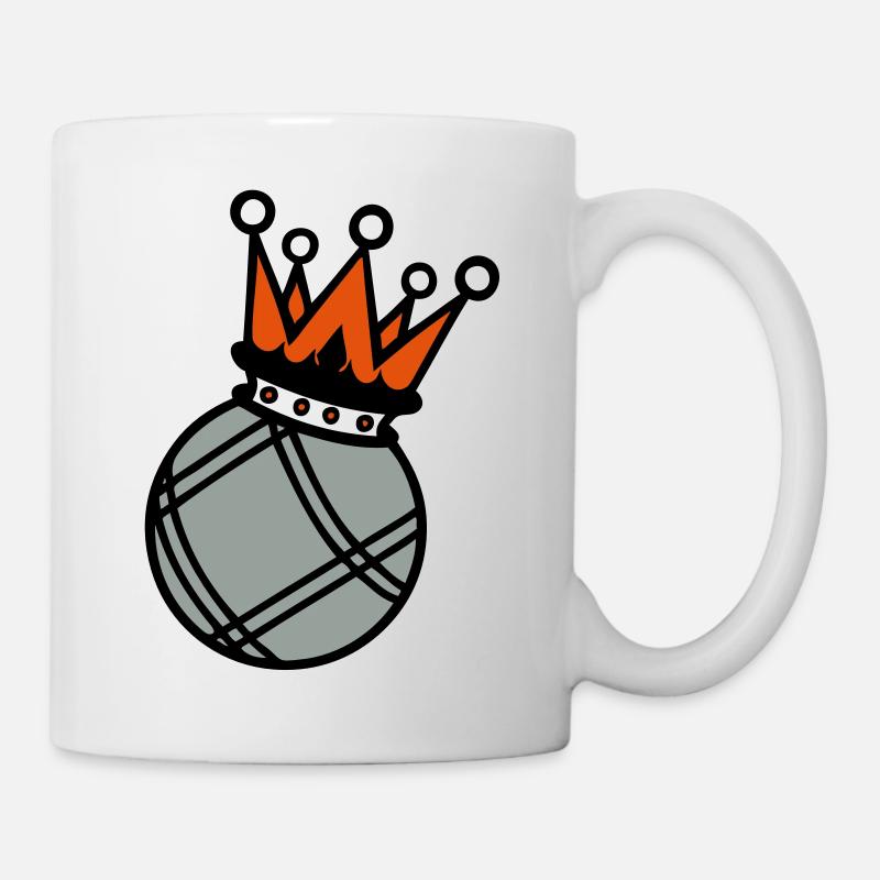 Krone König Krone Petanque boule1 - Tasse - Weiß