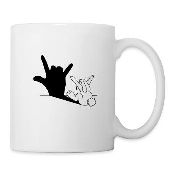 Amour de lapin main Ombre - Mug blanc - blanc - Droite