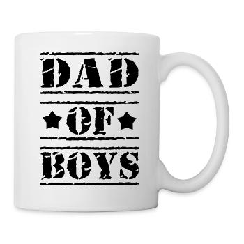 Vater Sohn Papa Söhne Dad of Boys Vatertag - Tasse - Weiß - Rechts