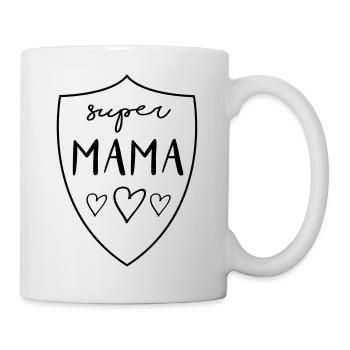 SUPER MAMA - Supermom - Tasse - Weiß - Rechts