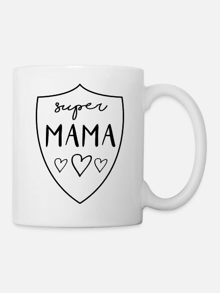 SUPER MAMA - Supermom - Mug - white
