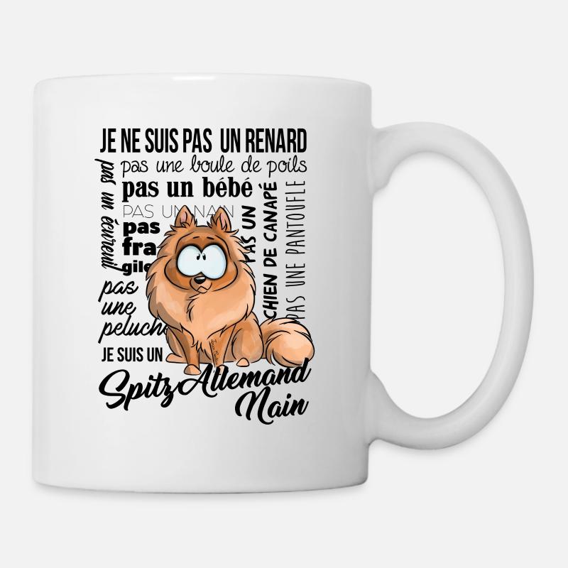 Ich bin Deutscher Spitz Schwarzer Zwerg - Tasse - Weiß