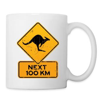 panneau de signalisation de l'australie kangoo - Mug blanc - blanc - Droite