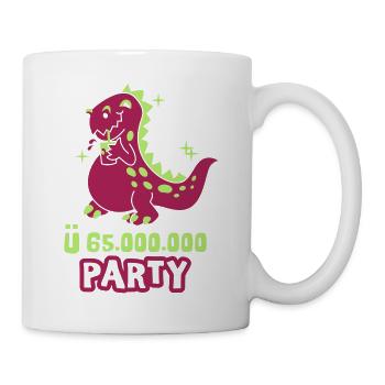 Dino-Party - Tasse - Weiß - Rechts
