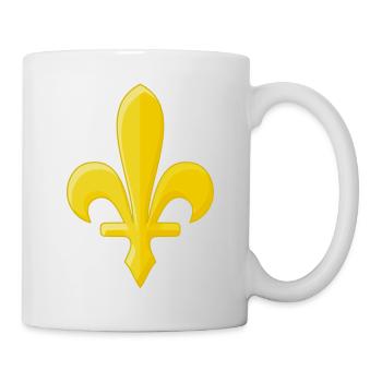 Goldene Lilie - Tasse - Weiß - Rechts