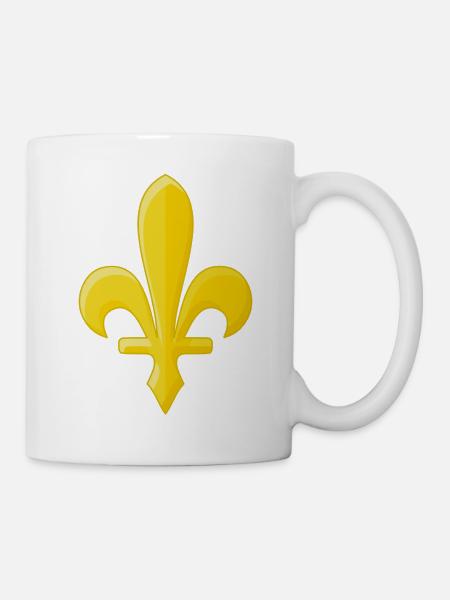 Goldene Lilie - Tasse - Weiß