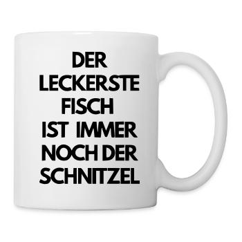 Schnitzel - Tasse - Weiß - Rechts