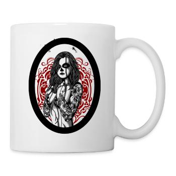 Women with tattoo - Mug blanc - blanc - Droite