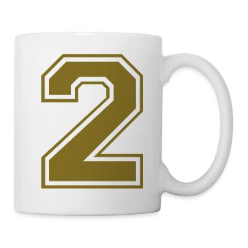nummer - 2 - Tasse - Weiß - Rechts