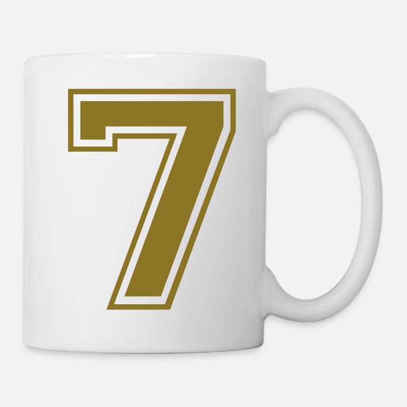 nummer - 7 - Tasse - Weiß