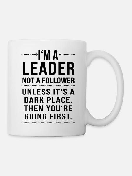 Im a leader not a follower - Mug - white