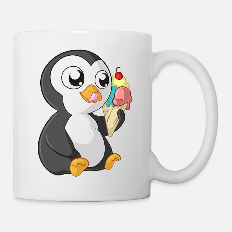 Summer cartoon penguin - Mug - white