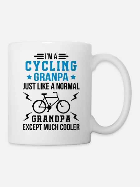 Cycling Grandpa - Mug - white
