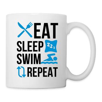 Mangez sommeil nager - Mug blanc - blanc - Droite