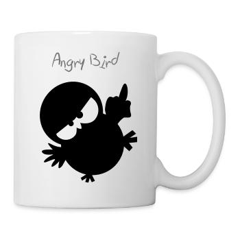 Eine Eule // Angry Bird - Tasse - Weiß - Rechts