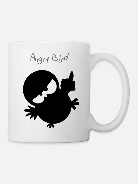Eine Eule // Angry Bird - Tasse - Weiß