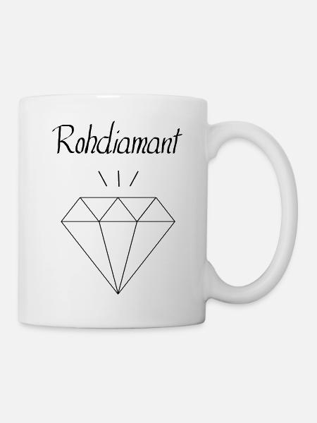 Rohdiamant - Tasse - Weiß