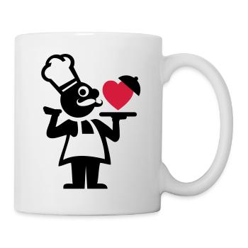 koch_mit_herz_f2 - Tasse - Weiß - Rechts