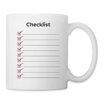 Aide-mémoire - Mug blanc - blanc - Droite