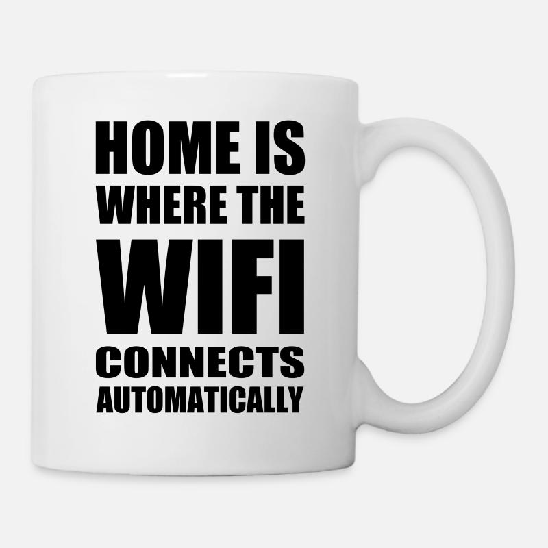 wifi home black - Mug - white