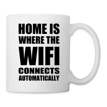 Wifi maison noir - Mug blanc - blanc - Droite